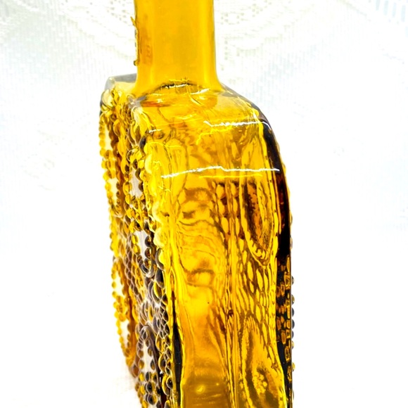 Riihimaen Lasi Nanny Still Amber Art Glass Grapponia Bottle From Finland - Picture 6 of 9